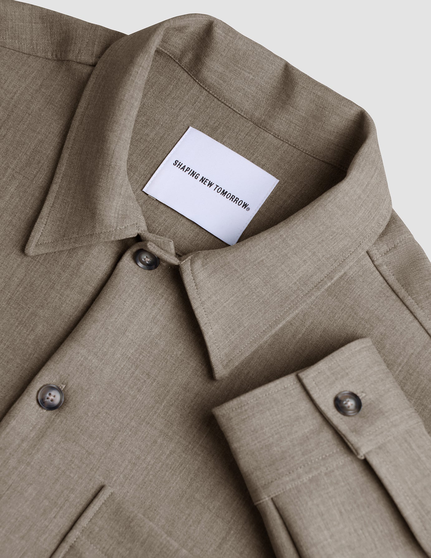 Heavy Edition Transitional Overshirt Khaki Melange